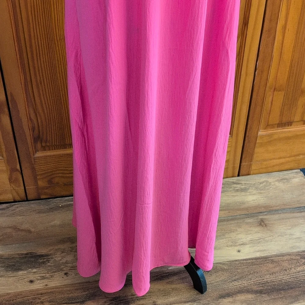 a new day Vibrant Pink Maxi NEW Strapless Dress L                    CC143 - Picture 3 of 9
